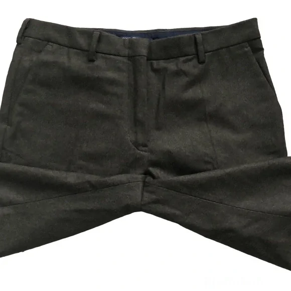 Sofie D’Hoore Wool Dressy Cuffed Olive Green Trouser Pants Women's Size FR 38 - Picture 11 of 15